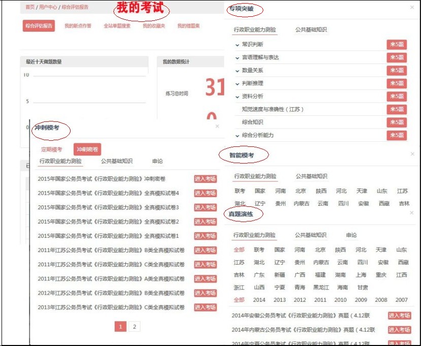 權(quán)題庫(kù)在線考試系統(tǒng)免費(fèi)模塊介紹