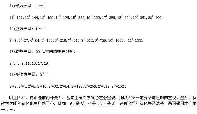 數(shù)字的運(yùn)算關(guān)系