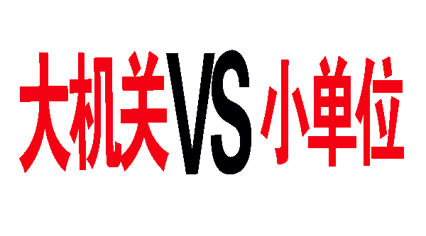 大機(jī)關(guān)VS小單位